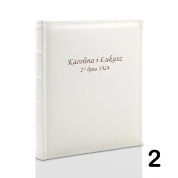 Album ślubny, wklejany, 60 kremowych stron, personalizowany, 12 wzorów